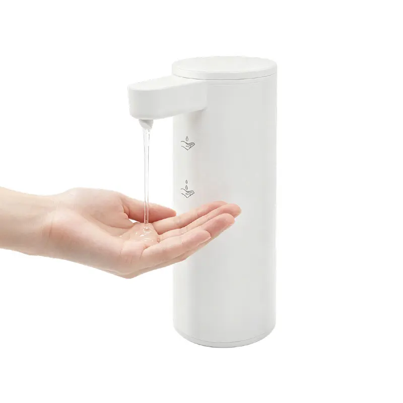 Stainless steel 270ml inductive rechargeable automatic soap dispenser variable dispensing drip-free valve IPX5 waterproof