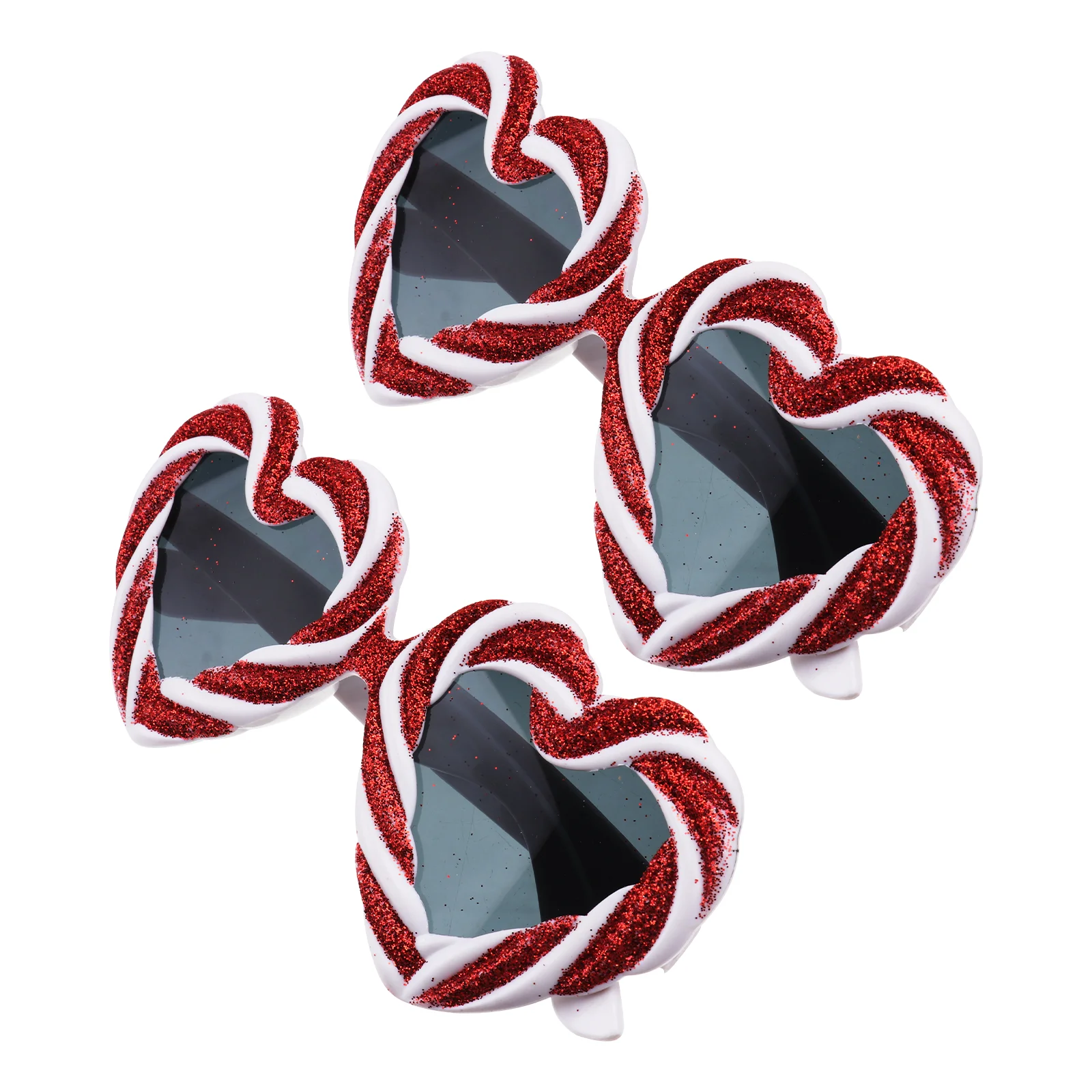 

2 Pcs Decorative Glasses Party Eyewear Heart Eyeglasses Supplies Funny Props Creative Pattern