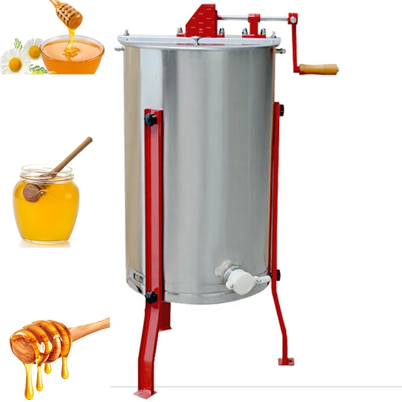 Electric Bee Honey Processing Sweet Honey Extractor MachineSmall Beekeeping Equipment CE 6 Frames Stainless Steel