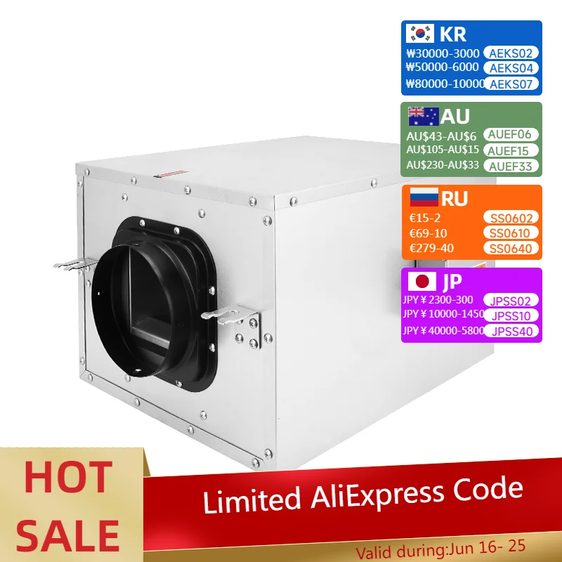 Fresh air system ventilation fan powerful silent one-way exhaust fan household kitchen ventilator commercial duct exhaust fan