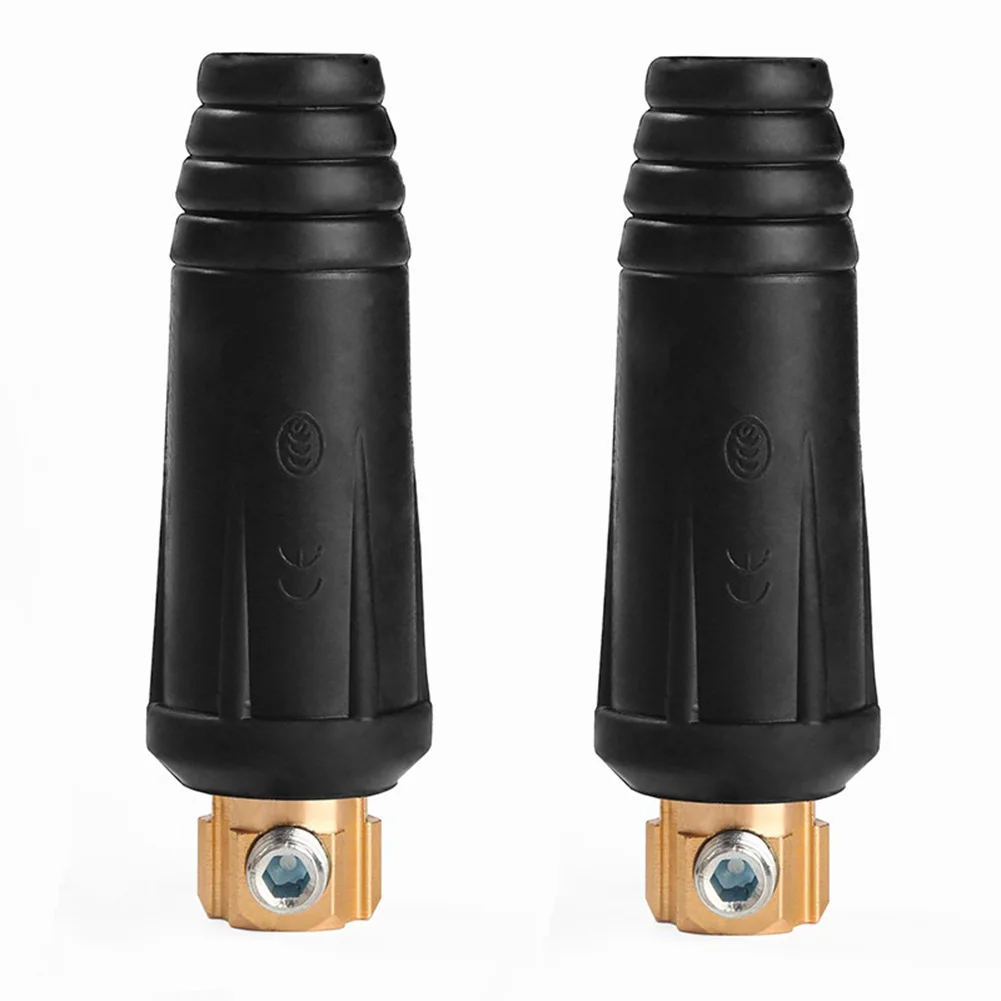 

2PCS Quick Fitting Male Cable Connector for Welding Machine DKJ35 50 with Rubber Brass Construction and 315A Rated Current