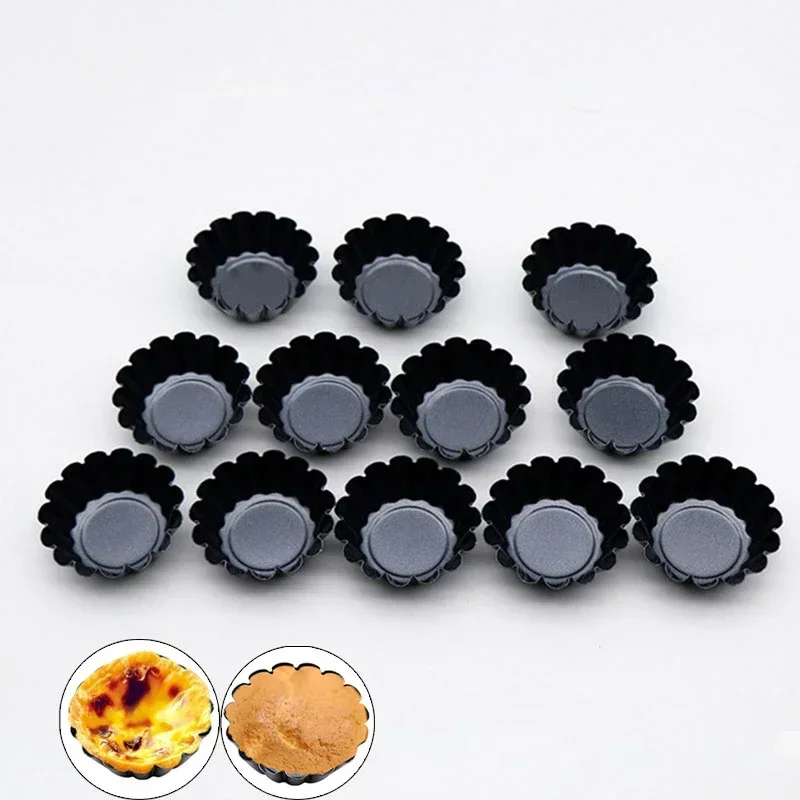 Non-stick Ripple Carbon Steel Tart Quiche Flan Pan Mold Egg Tart Cupcake Muffin Baking Mould Pastry Tartlet Pans Bakeware Tools