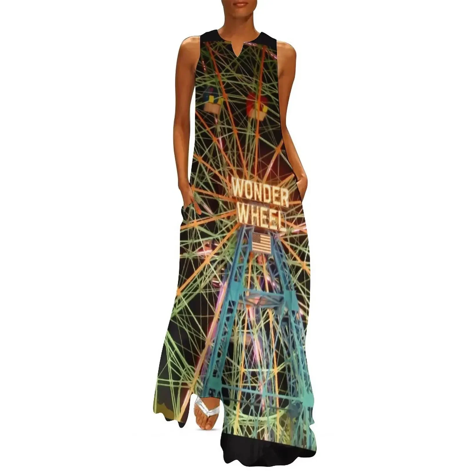 

New York - Coney Island Long Dress Women's clothing evening dresses women evening dress woman Dress
