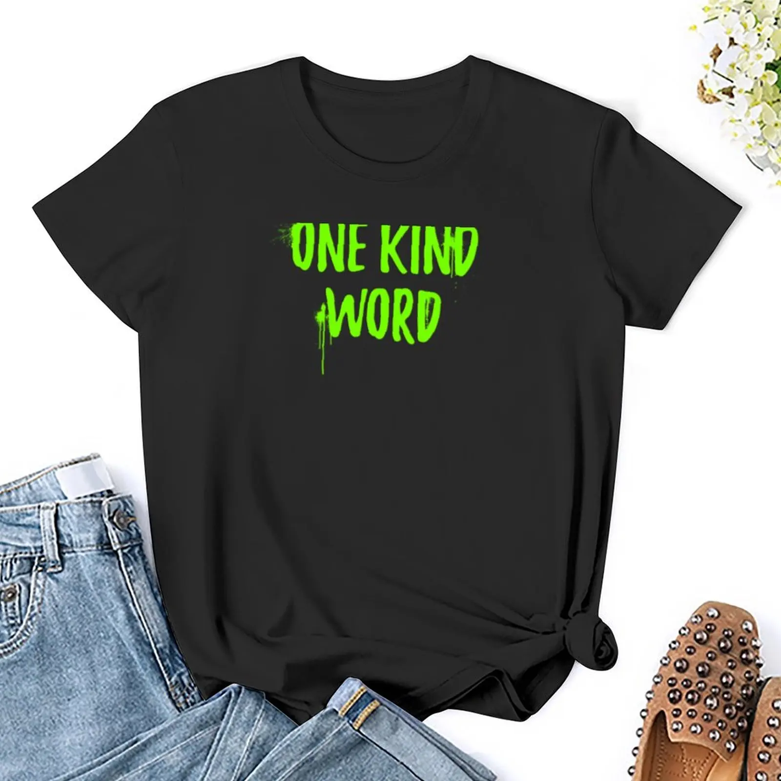 ONE KIND WORD T-Shirt korean fashion graphics anime clothes vintage clothes womans clothing