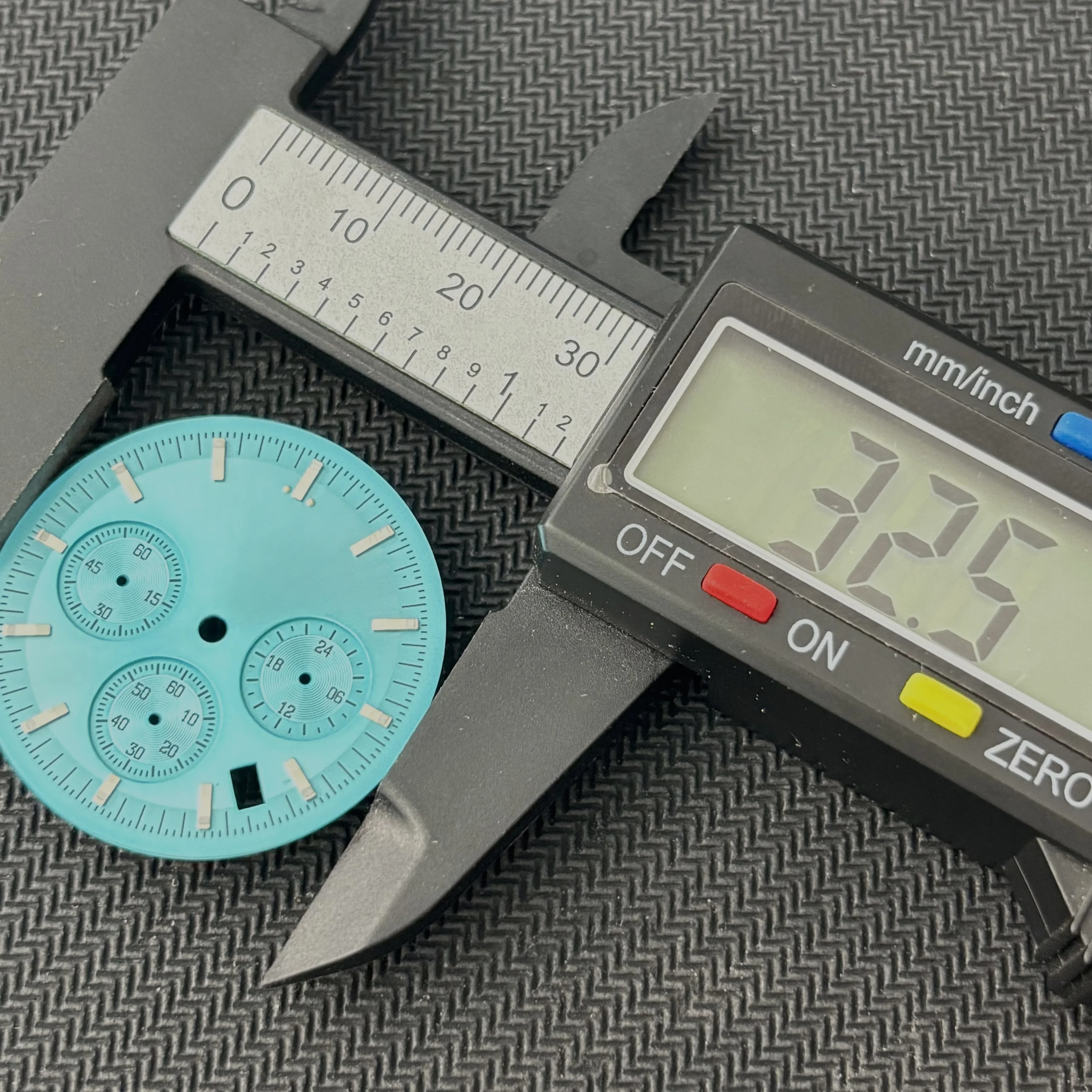 32.5 مللي متر الطلب vk63 الاتصال الهاتفي ل 40 مللي متر حافظة ساعة اكسسوارات VK63 حركة ساعة اليد تعديل أجزاء أدوات VK63 الاتصال الهاتفي الأبيض