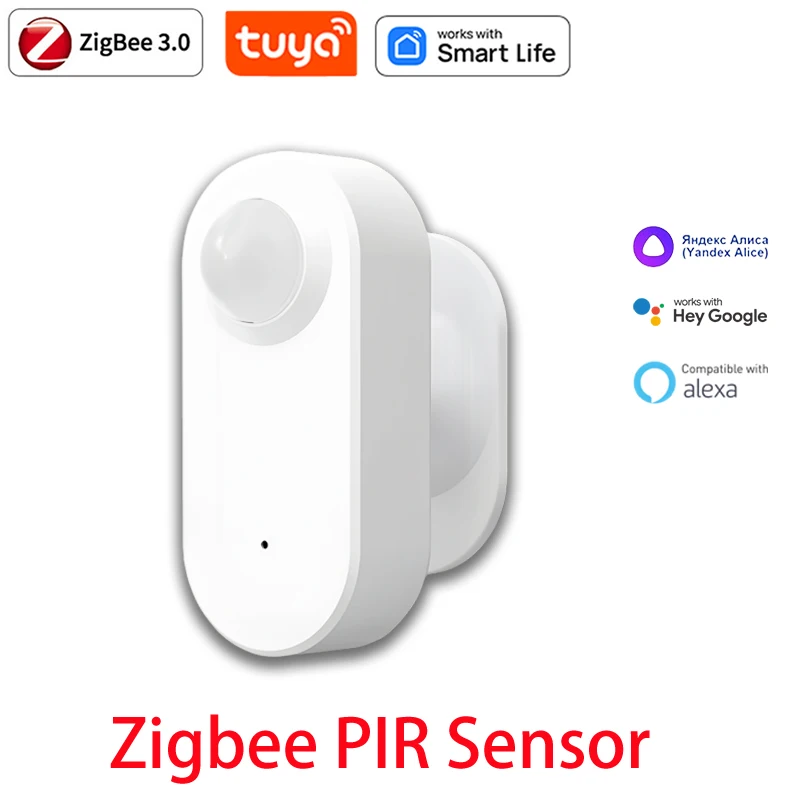 Tuya Zigbee Human Presence+ PIR Motion Detection Sensor Luminance Detector Battery Operated Support Zigbee2mqtt Home Assistant