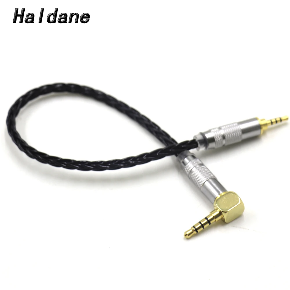 Haldane BlackJelly Taiwan 7N Litz OCC 2.5mm TRRS Balanced Male to 3.5mm TRRS Balanced Male Audio Adapter Connector