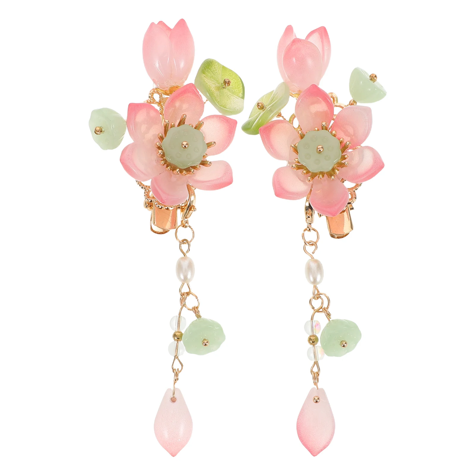 

Vintage Chinese Hair Pins For Girls Elegant Floral Tassel Hair Clips Lightweight Side Clip Design Festive Cultural