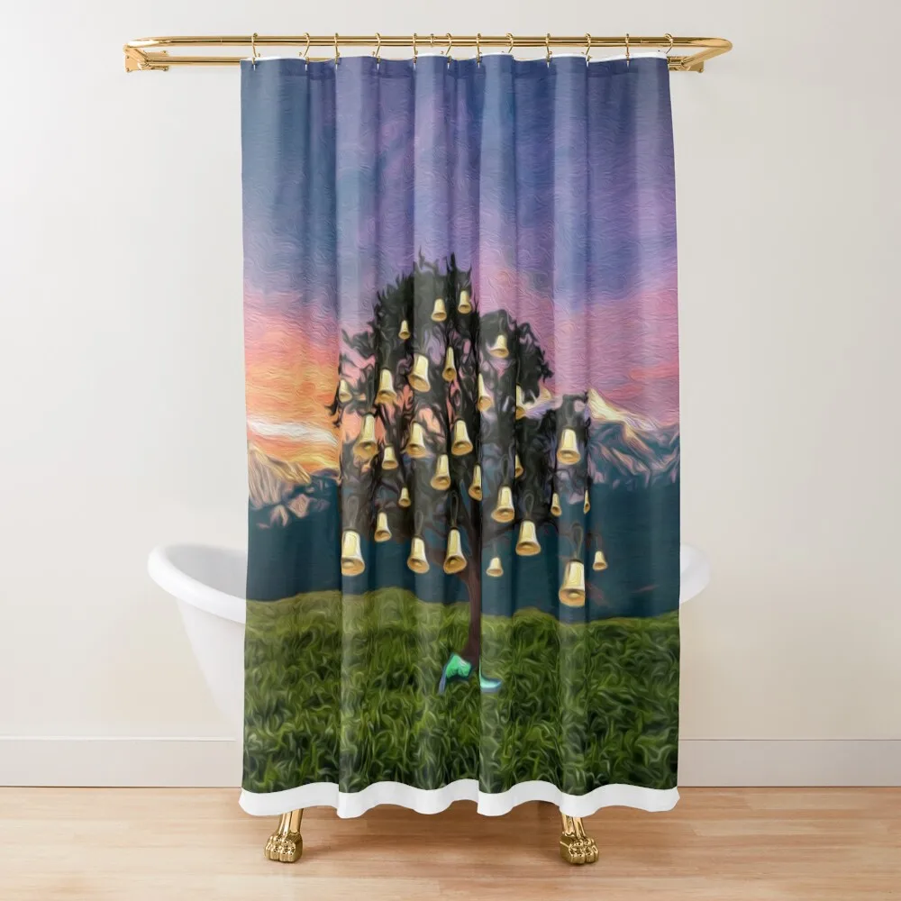 

Bell Tree Shower Curtain Waterproof Shower And Anti-Mold Shower Bath Toilet Accessories Bathroom Bathroom Set Curtain