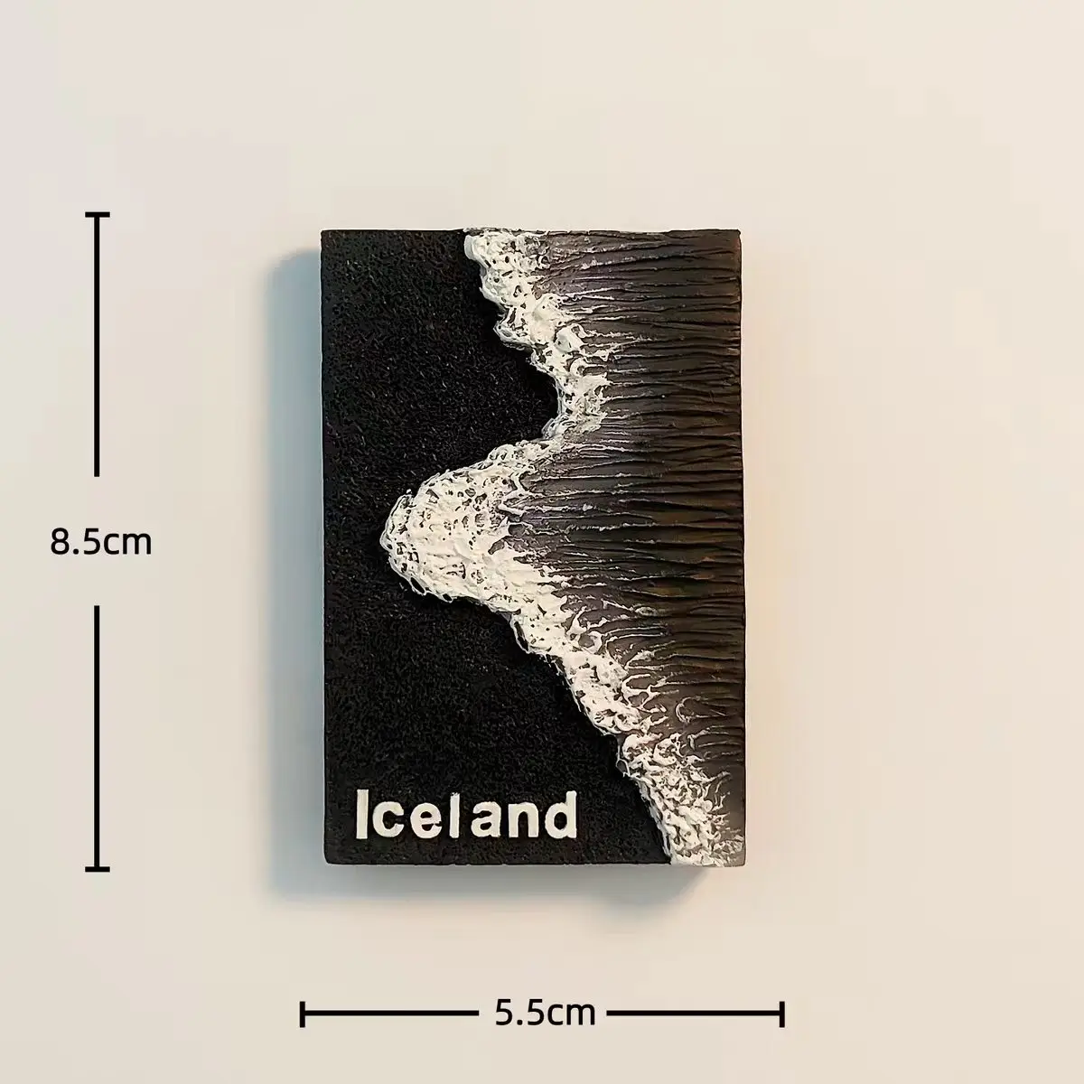 resin refrigerator sticker black sand beach  iceland
