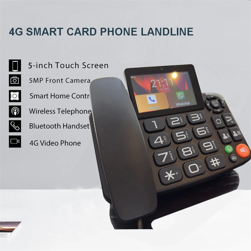 home office Android LTE Fixed Wireless landline 4G SIM network video phone universal elderly WIFI Touch Screen video Telephone