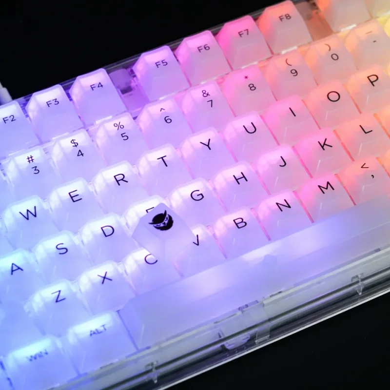 XVX Frost Translucent Keycaps Cherry Profile Keycap Full Set  Double-shot PC Plastic Keycaps for Mechanical Keyboard 141 Keys