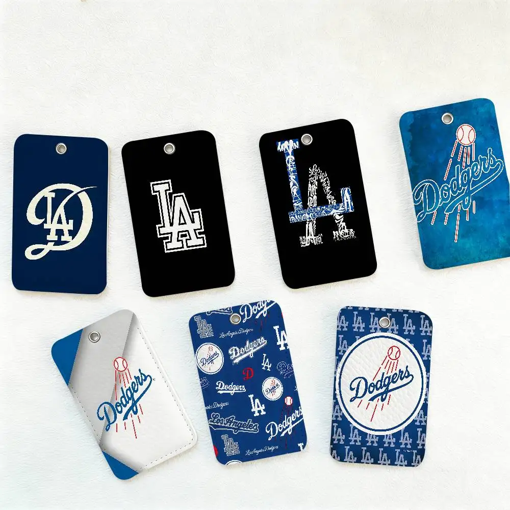 Porte-clés de protection pour carte d'accès à l'ascenseur et carte de contrôle d'accès, motif dessin animé mignon Los Angeles Dodgers, cadeau