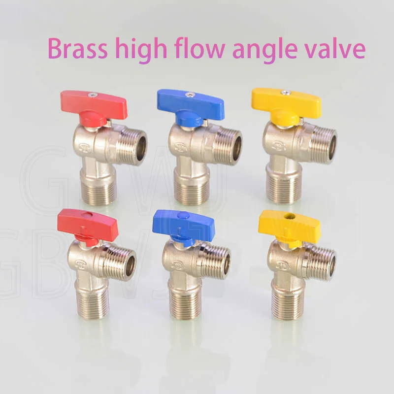 Large flow angle valve special for gas water heater1/2IN 3/4IN full open diameter ball core hot and cold water stop valve switch