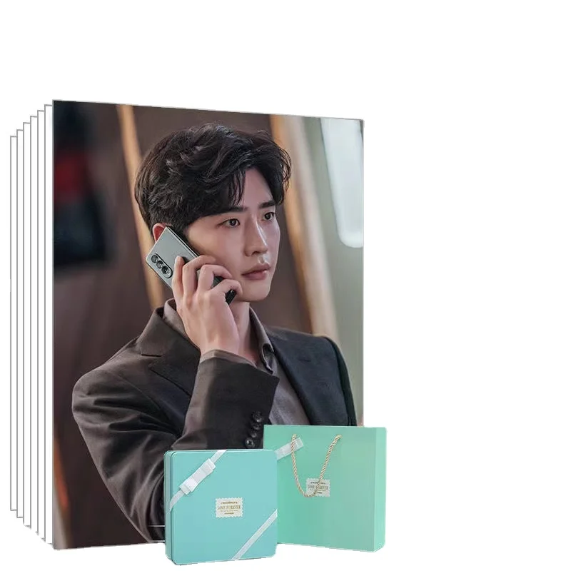 Lee Jong Suk Poster+Calendar+Bookmark+Card Stickers+Badge+Card Stationary Set, TV Big Mouth Drama Stills Tin Box Gift Package