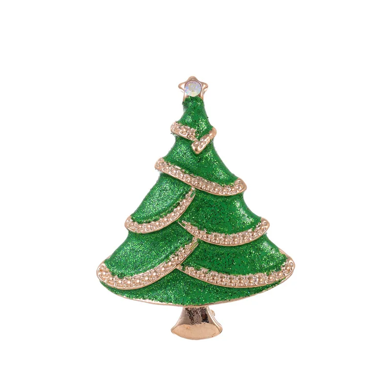New Year Christmas Brooch, High Quality Rhinestone Christmas Snowman, Elk, Christmas Boots, Christmas Tree Pin Gift Jewelry