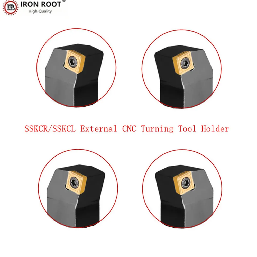 

IRON ROOT External Turning Tool Holder SSKCR1212H09,616H09,2020K09,2525M09,CNC lLathe Tool FOR SCMT09T308 insert