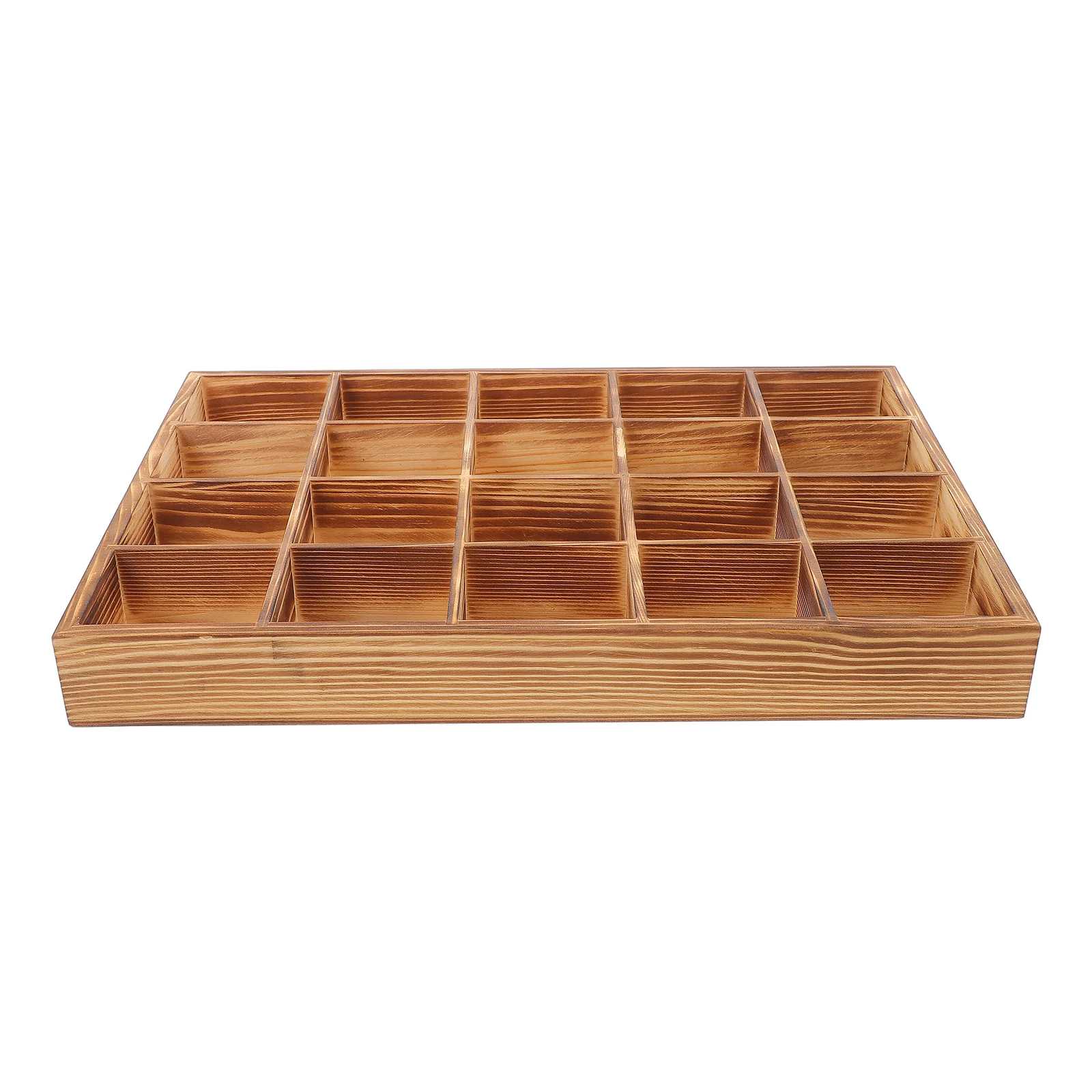 

Wooden Grid Display Box 20 Compartment Wood Organizer Clothing Drawer Socks Panties Storage Home Organization Bedroom Closet