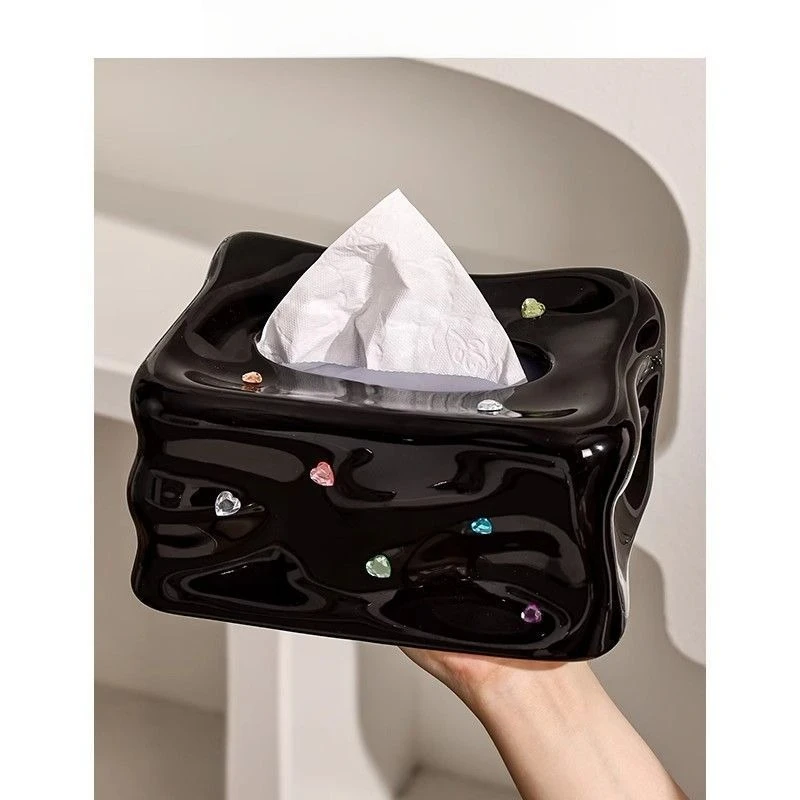 Tissue box living room light luxury new models do not define the Spice Girl gem creative pumping paper box restaurant