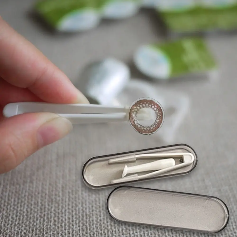 Wearing Tool Contact Lens Inserter Remover for Eye Care Travel Kit Contact Lens Case Holder Kit Storage Contact Lens Accessories
