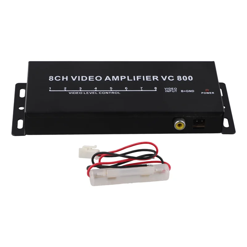 

DC12V автомобильный 1-8 выходной разветвитель видеосигнала усилитель для DVD/LCD/TV видеоразветвитель MX1322-AU47