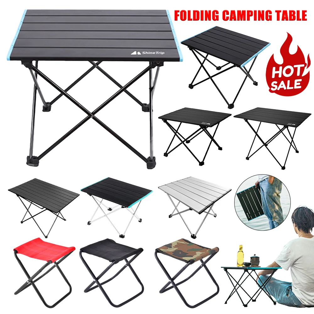 Folding Camping Table Portable Camping Table Aluminum Alloy Ultralight Multifunction for Backpacking Outdoor BBQ Picnic Table