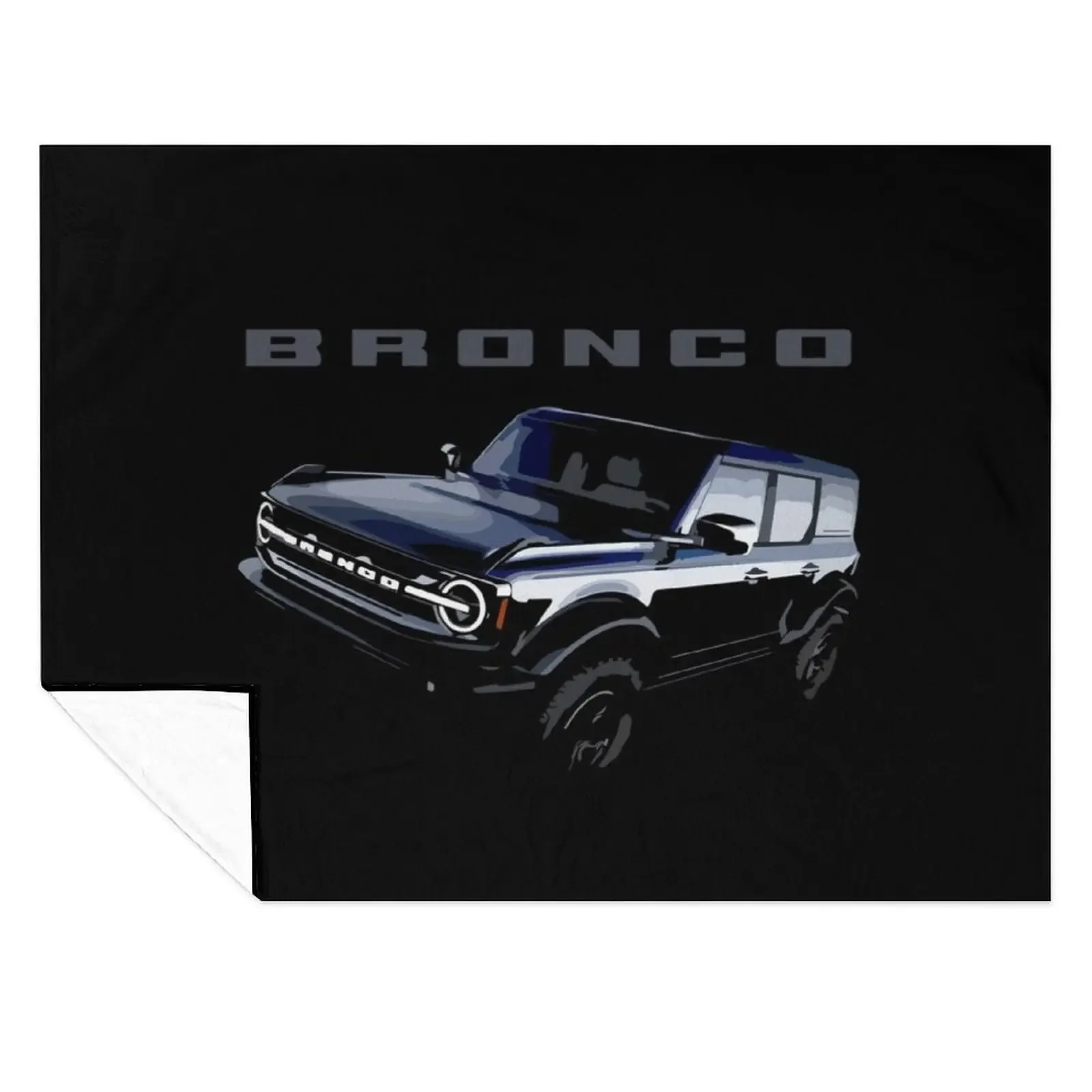

2021 Bronco Black Throw Blanket Furry christmas gifts For Sofa Thin Custom Blankets