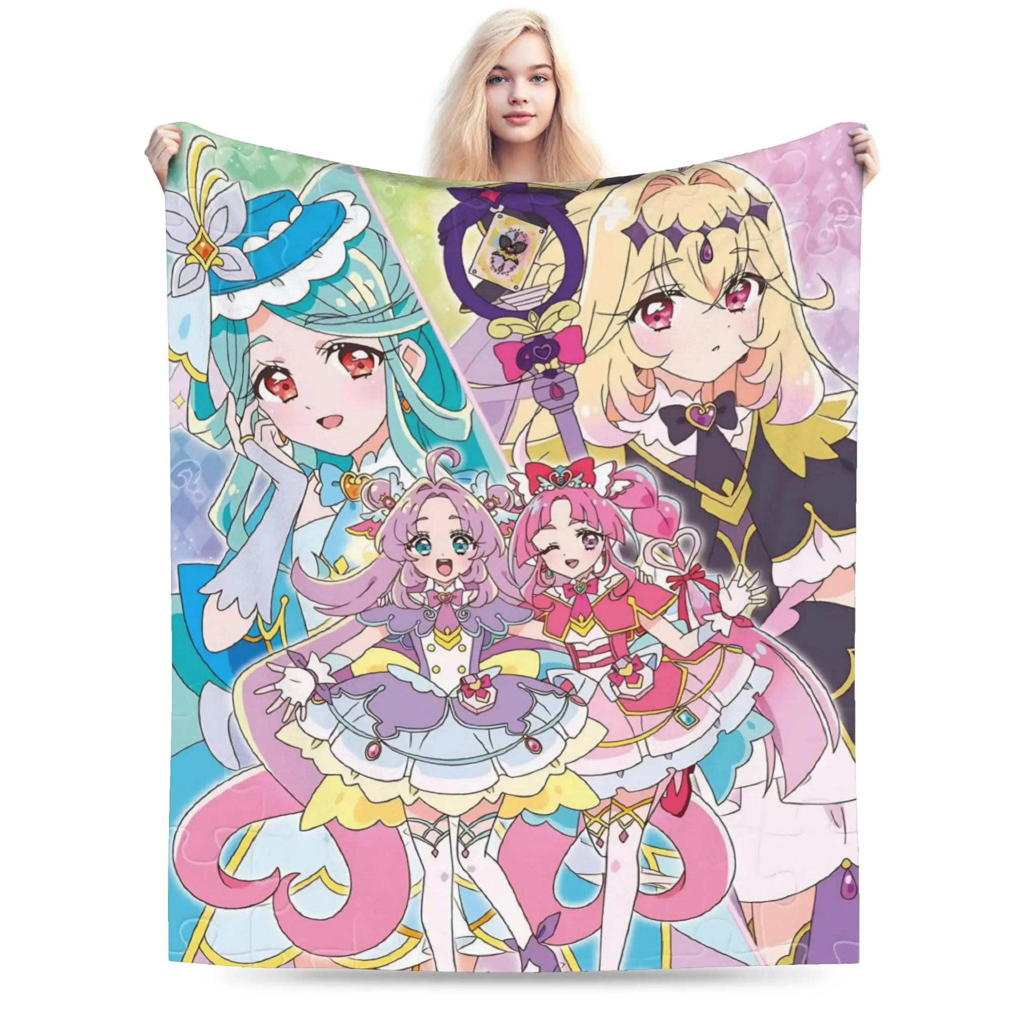 Soaring Sky Pretty Cure Blanket Super Soft Cozy  Throw Blankets for Sofa 50x60 Inch Multiple Sizes Rug Piece