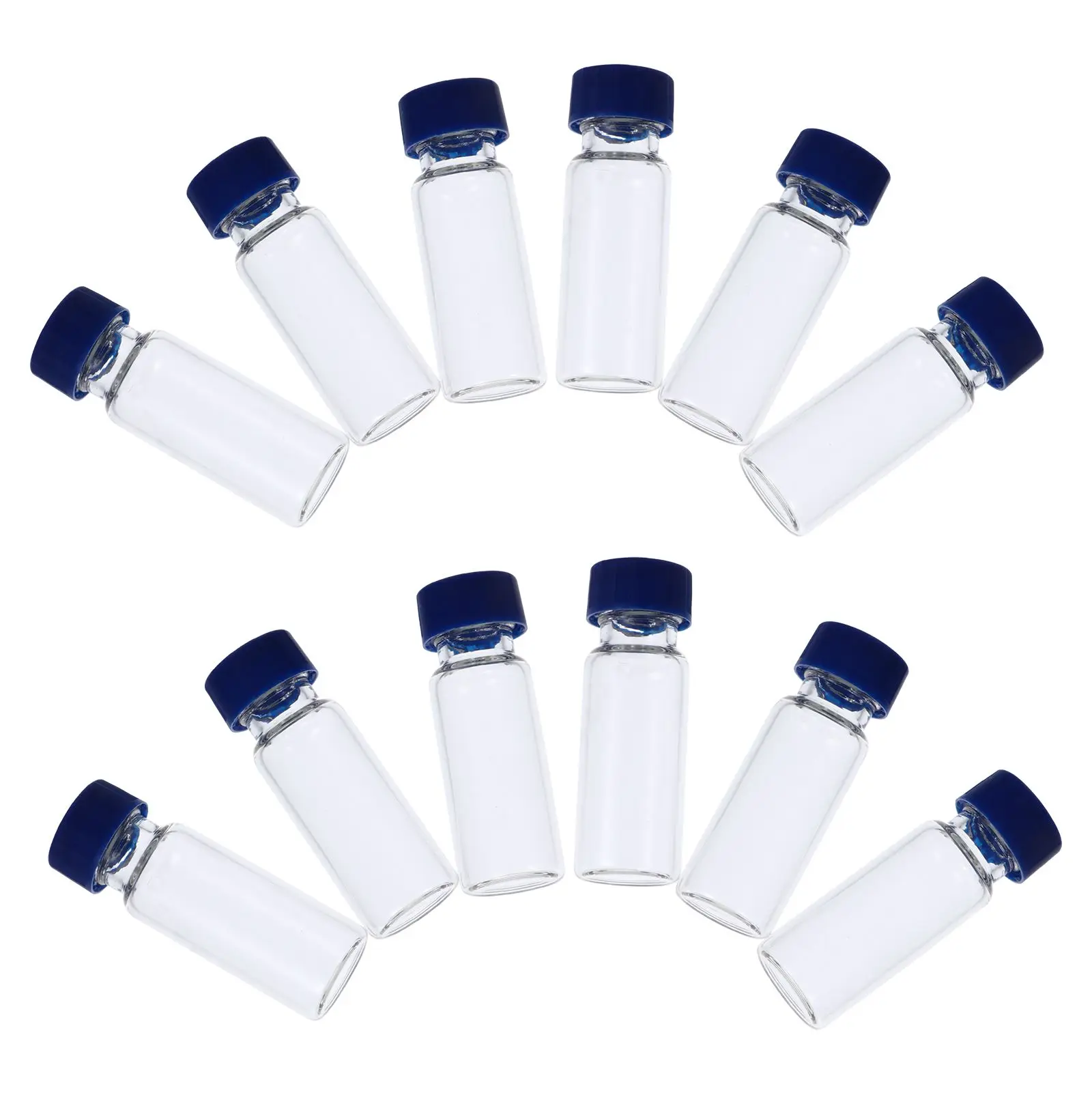 

100 Pcs 1.5ml 2ml Injection Vials Sample Bottles Screw Cap Glass With Silicone PTFE Lined Polypropylene Caps For