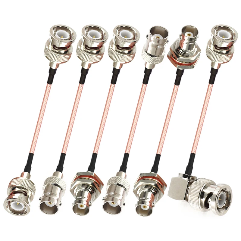 RG316 Cable BNC To BNC Male Female Q9 Plug Jack L Type Connector RF Coaxial Cable Extension Coax Jumper Pigtail Cable 50Ohm