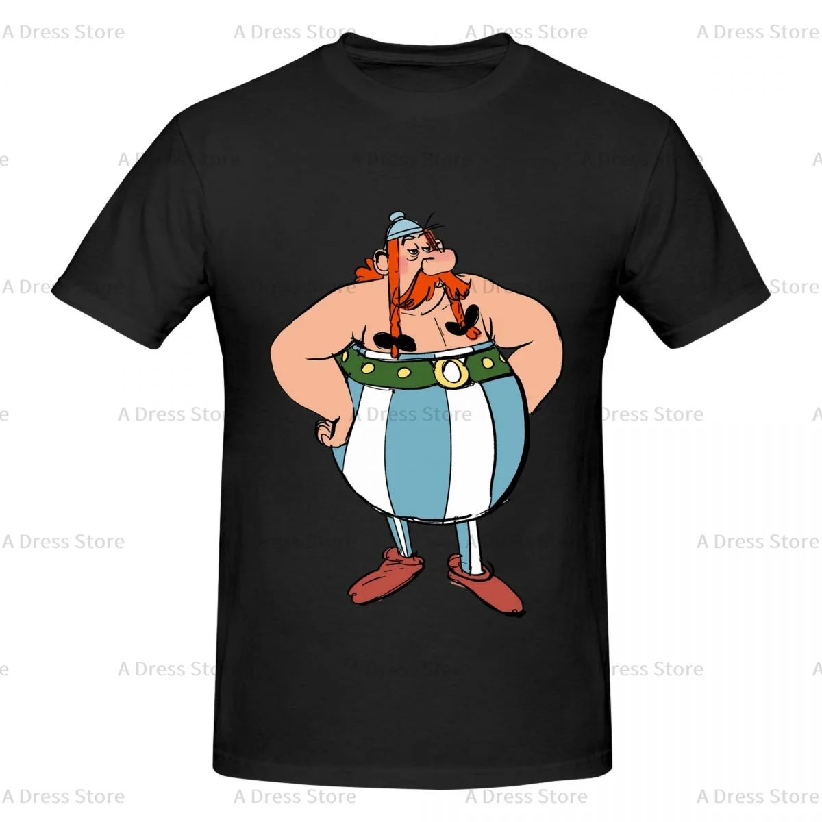 

The Asterix Men's cotton round neck T-shirt,Oversized print Casual Large Size Tee Shirt