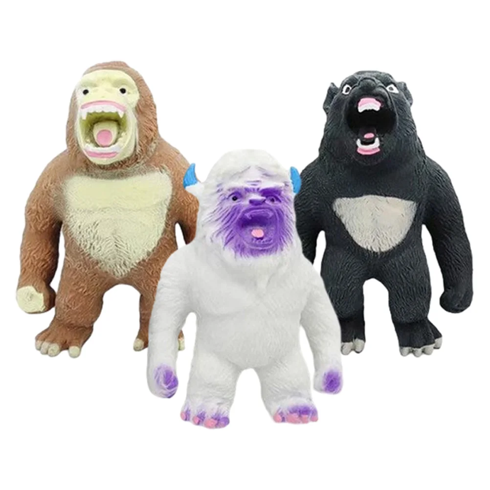 3pcs Decompression Toys Party Squeeze Toys Cartoon Toys Trick Toys Stretchable Toys Decompression Squeeze Toys