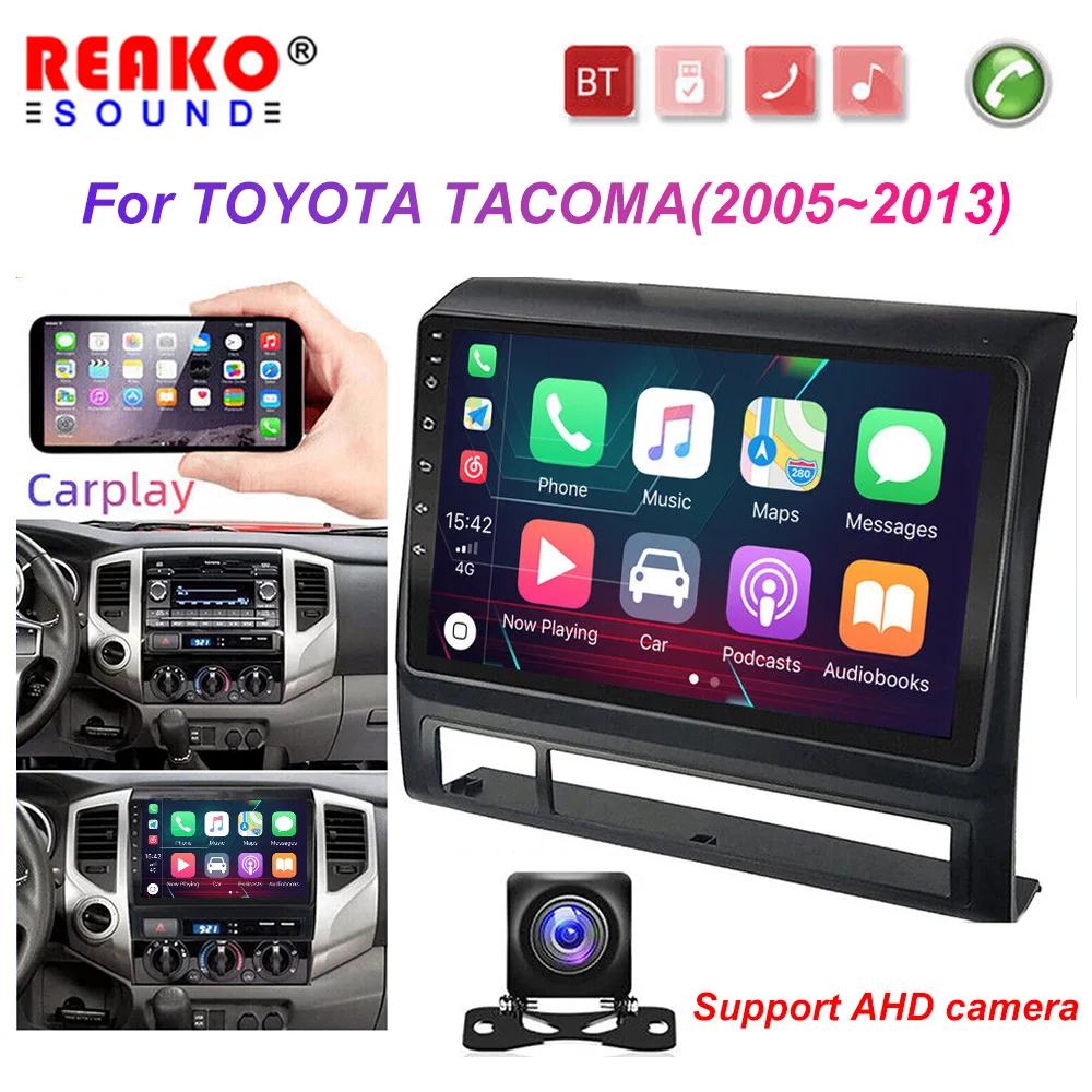 

REAKOSOUUND 2 din Android 12 Car Radio For Toyota Tacoma 2005-2013 Multimedia GPS Navigation WIFI 4G Player Carplay Auto Stereo