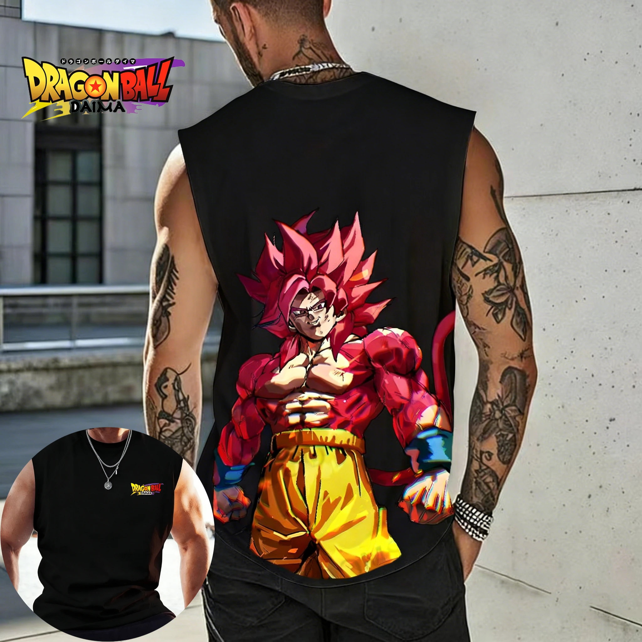 

Футболка мужская Dragon Ball Super Four Sun Wukong Cool Retro для фитнеса, новая весенне-летняя коллекция, повседневная спортивная одежда для фитнеса
