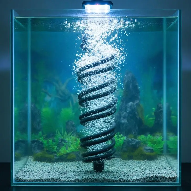 Black Bendable Aquarium Air Bubble Strip Uniform Tiny Bubble Output For Fish Tank Oxygen Supply And Landscape Decoration