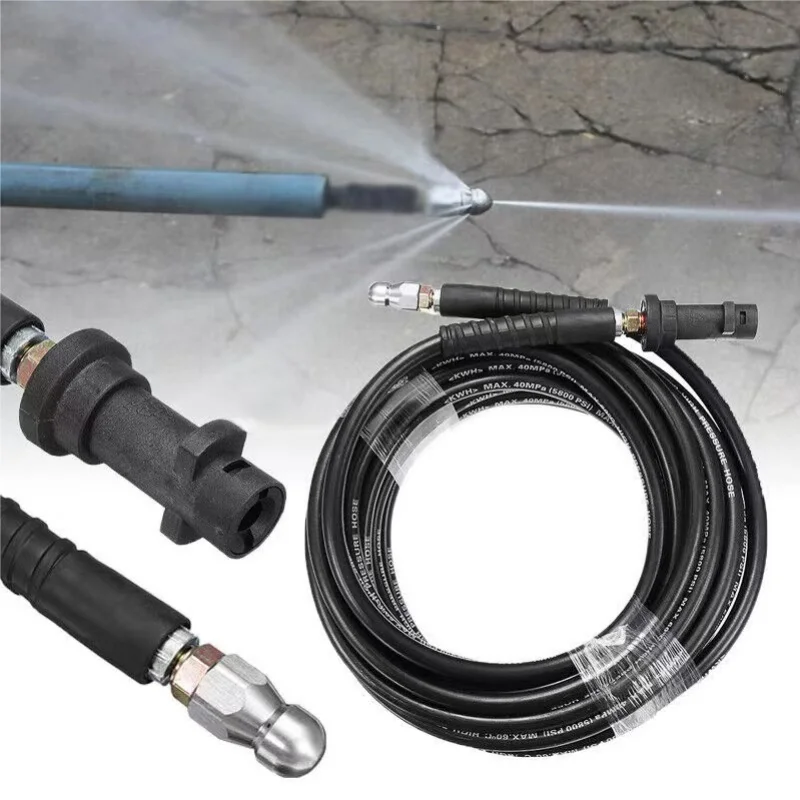 Imagem -03 - Mangueira de Limpeza de Drenagem de Esgoto Limpador de Tubos Mangueira de Máquina de Limpeza de Alta Pressão Bocal de Esgoto Adequado para Karcher K2k3k4k5k6k7