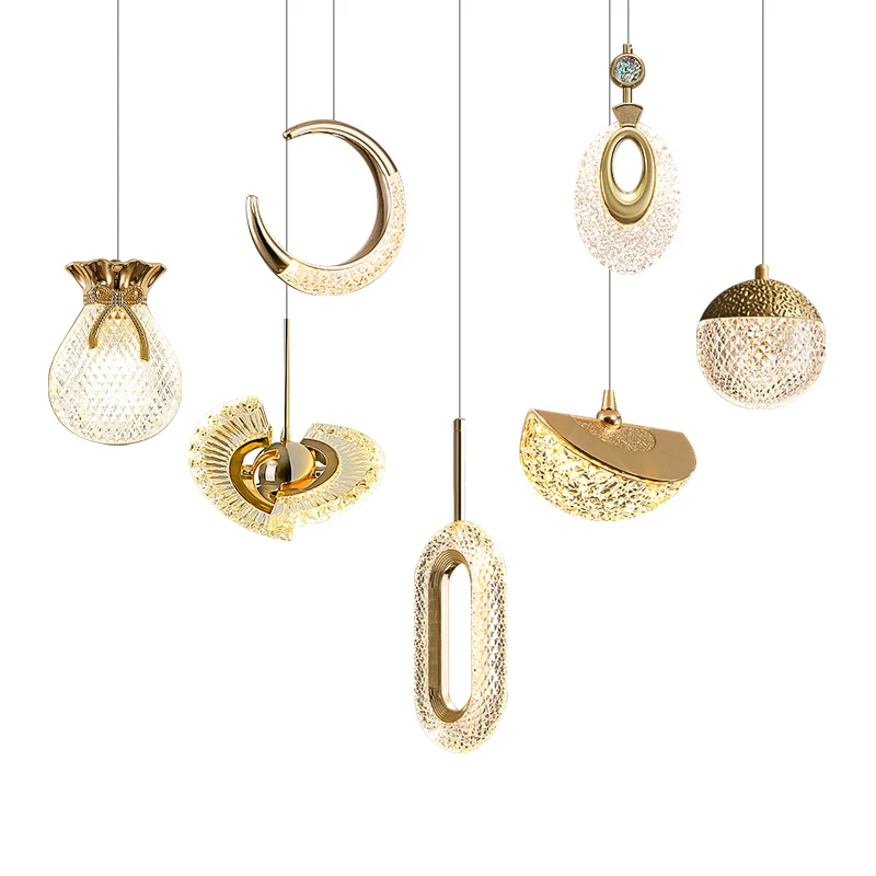 

Luxury Chandelier Ceiling Lamps Led Acrylic Pendant Lights for Bedroom Bedside Living Room Bar Room Decoration Indoor Lighting