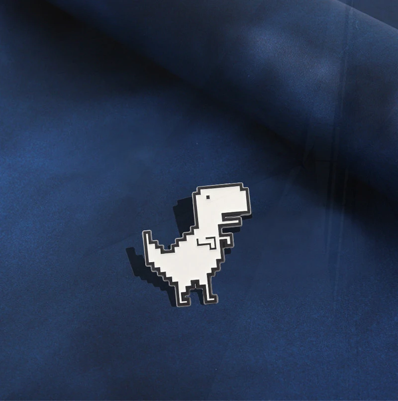 Pine Bag Clothes Lapel Pins Simple Jewelry Gift for Kid Friend Tyrannosaurus Rex Enamel Brooch Custom Cute White Dinosaur