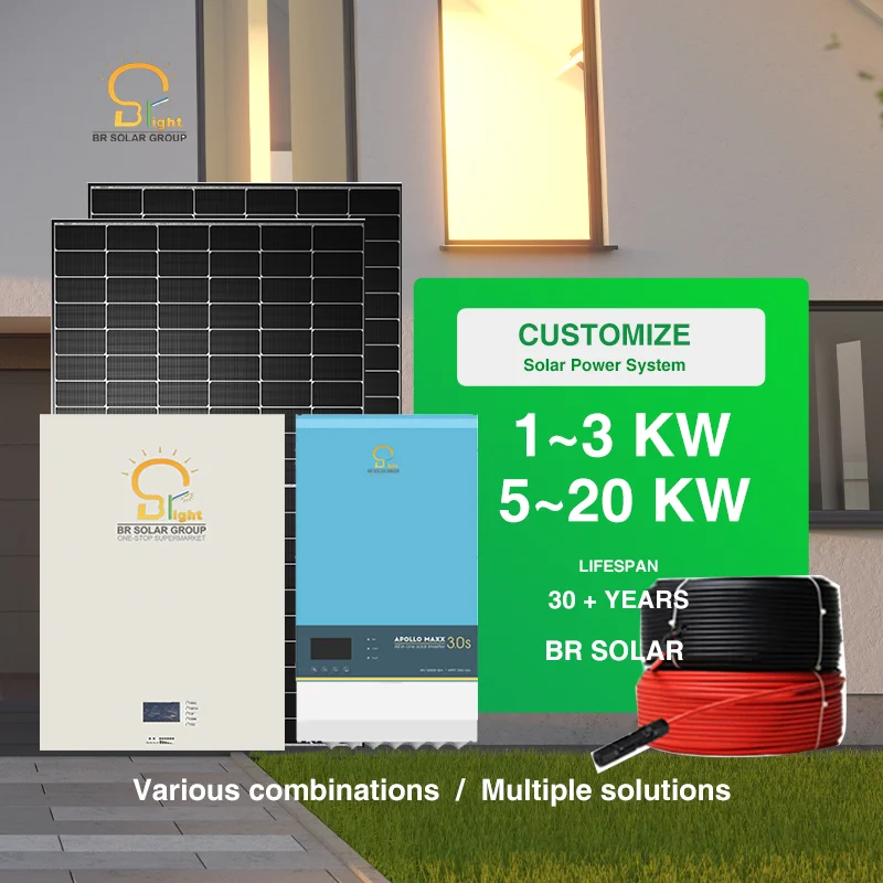 SOLAR Home ESS Battery Energy Storage 15kwh 5kw on and Off-grid Solar Power System with Solar Panels