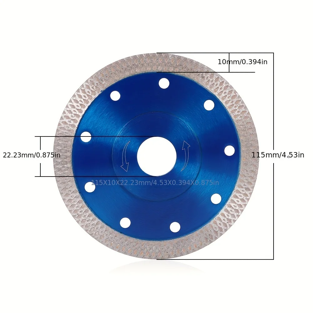 High quality 115mm diamond saw blade, granite marble cutting disc, ceramic tile blade for diamond dry cutting of BladeColor