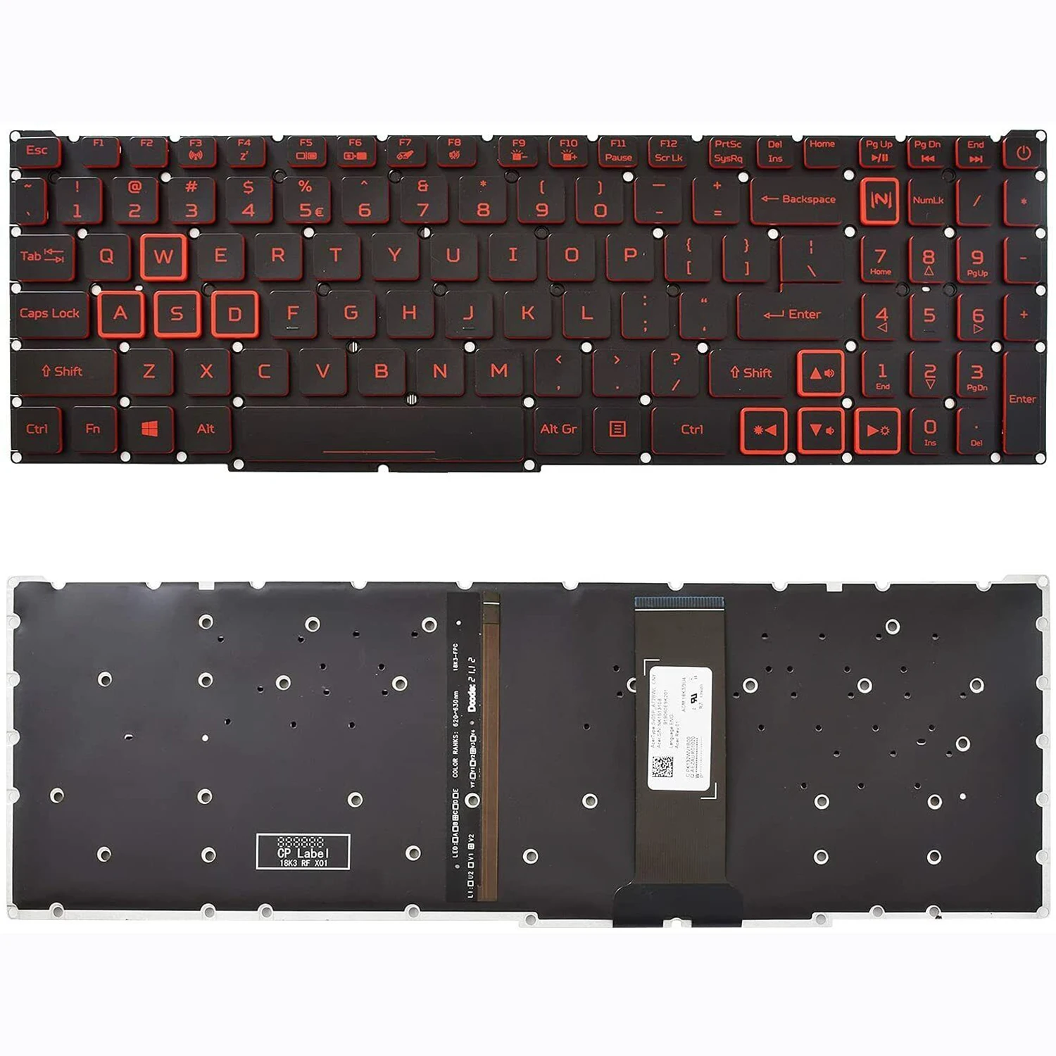 Imagem -02 - Teclado Russo com Retroiluminação para Acer Novo para Lg05p _ N90brl Lg5p _ N90brl Nk15130ng Nki151315d K132k11a04 Pk132k11a30 Pk133361a02