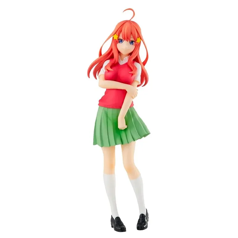 Hot Anime The Quintessential Quintuplets Figure School Uniform Pleated Skirt Standing Nakano Miku Model Static Action Toys 18cm