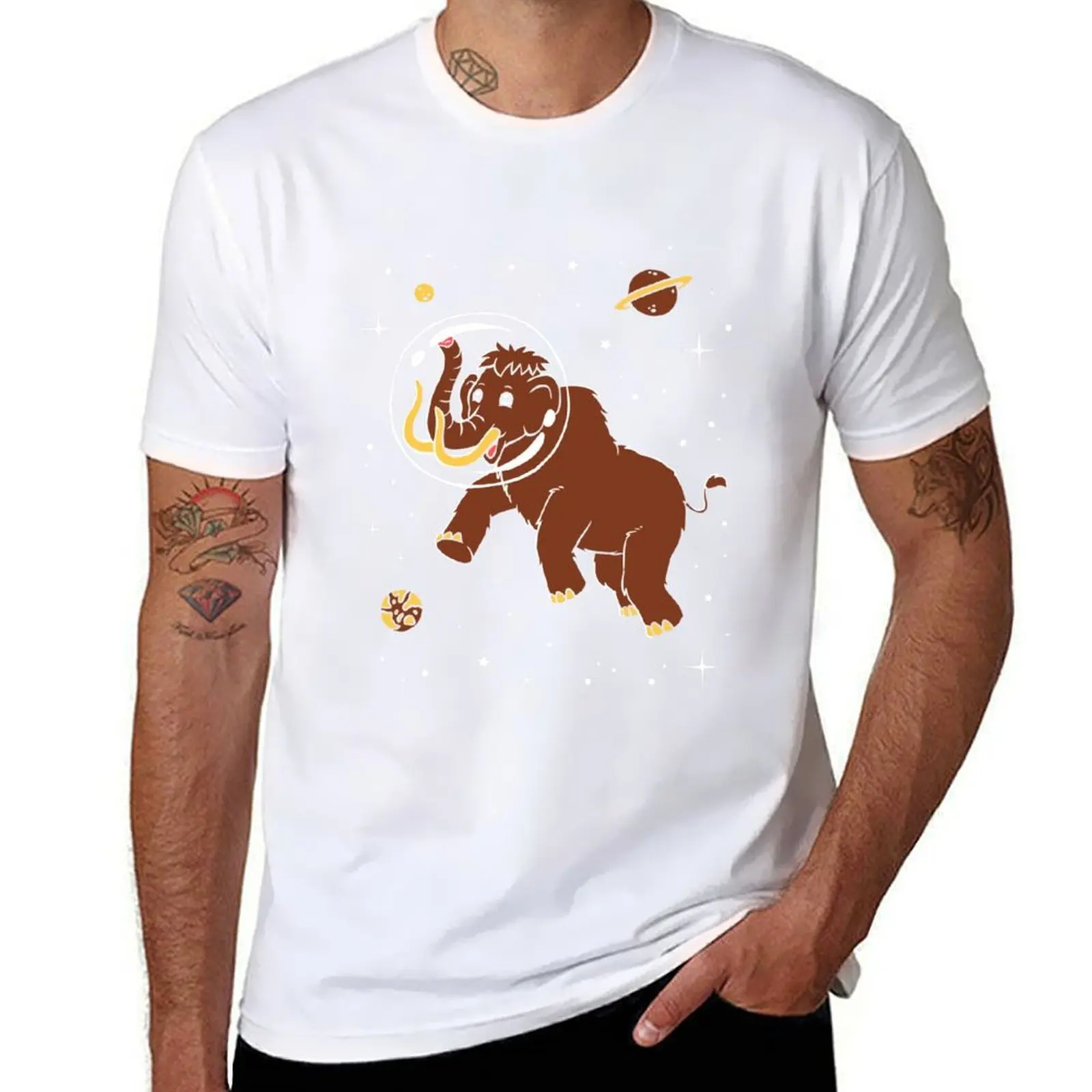 

Mammoth In Space T-Shirt - Cute Cartoon Wooly Mammoth T-Shirt man graphic t shirt t shirt man luxury T-Shirt