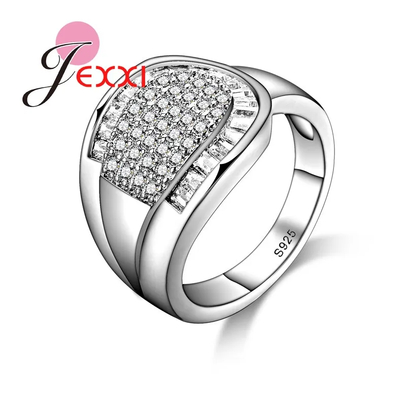 

Hot Fashion Mosaic Cubic Zirconia Stone Simple Circle Ring for Women Female Best Gifts 925 Sterling Silver Jewelry