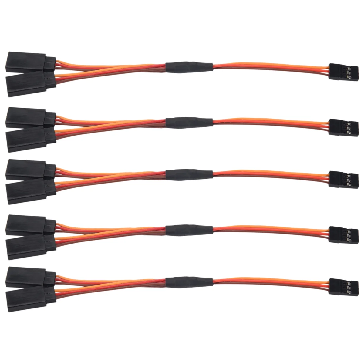 5Pcs 150mm Y Type Extended Line Extension Lead Wire Cable For Futaba Jr Y Harness Servo Lead Extension