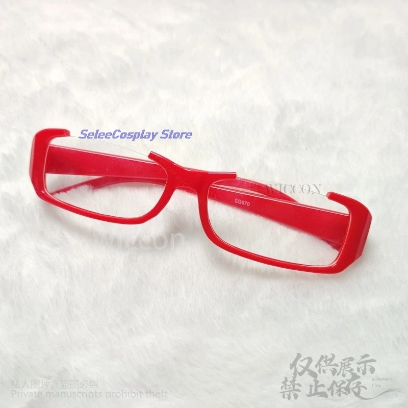 Accesorios de disfraz de Anime Dandadan Seiko Ayase, gafas rojas, pendientes amarillos para mujeres y hombres, accesorios personalizados para Halloween