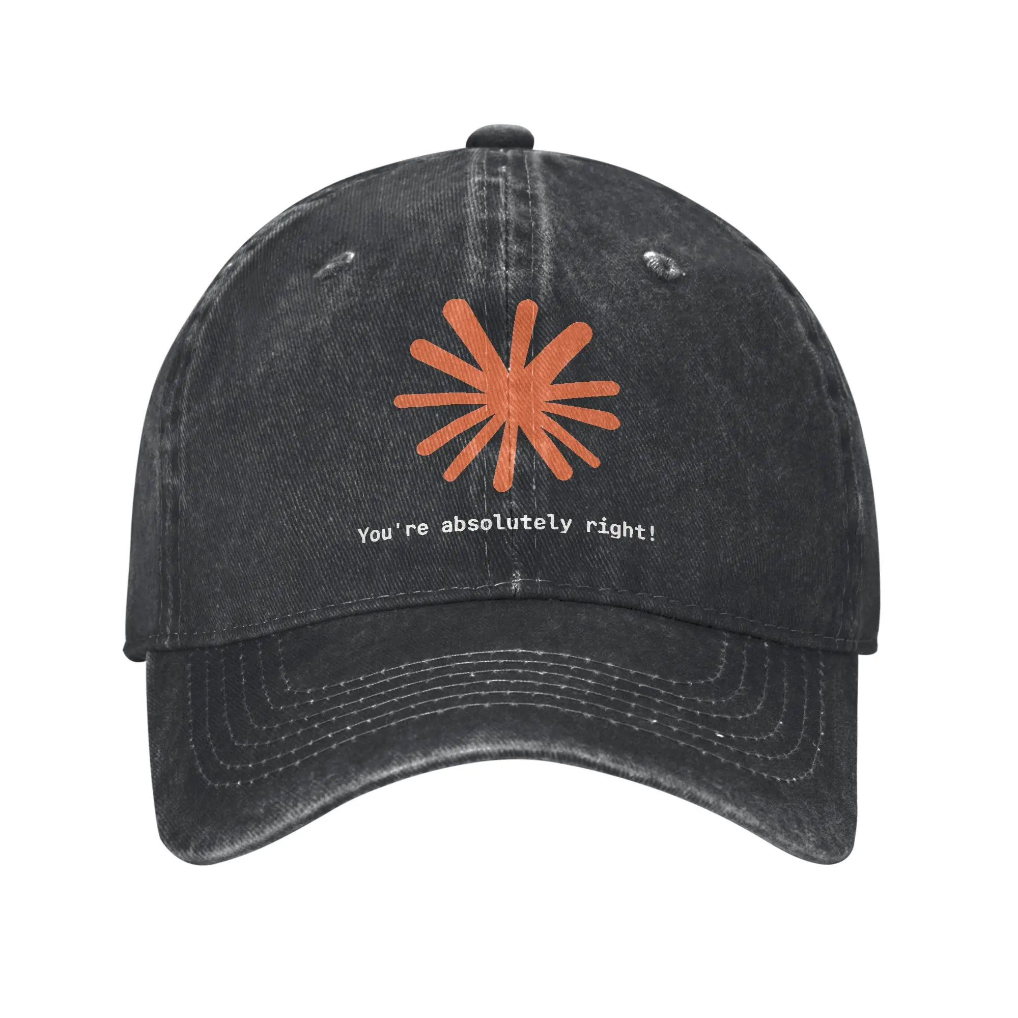 Claude Code You're Absolutely Right  Baseball Cap Merch For Unisex  Adjustable Trucker Hats