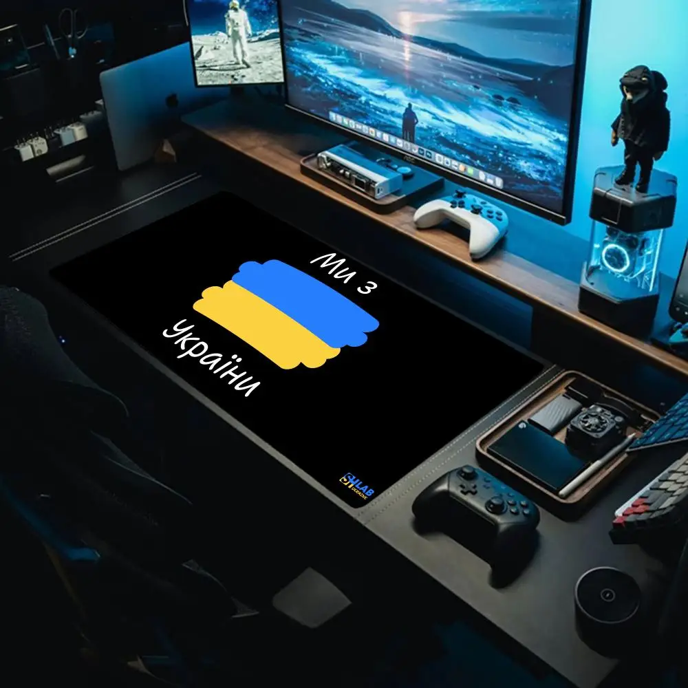 

UkraineMouse Pad Large Gaming Mouse Pad Keyboard Gamer Rubber Anti-wrinkle Non-slip large mouse pad Bottom Desk Mat