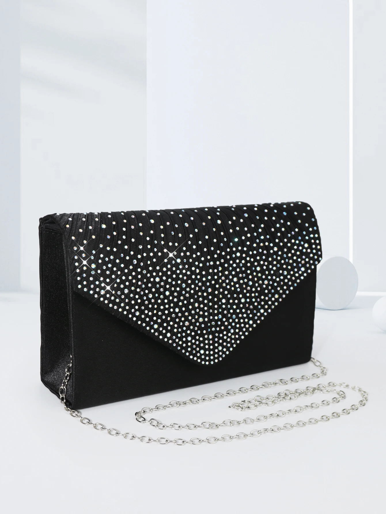 Women Evening Envelope Handbag Prom Sequin Clutch Purse chain Shoulder Cross Body Bag For Party