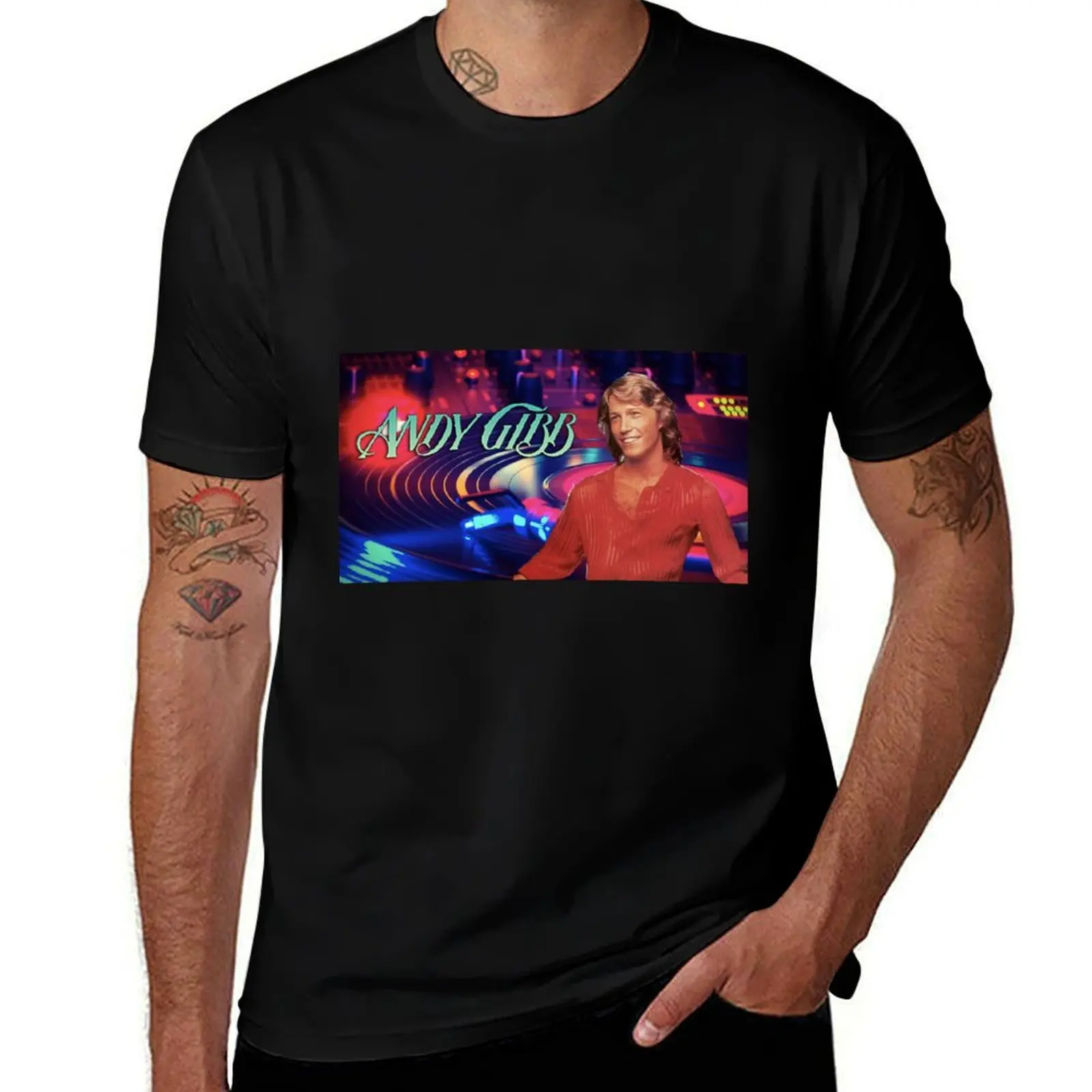 

Andy Gibb shadow dancing disco discotheque bee gees T-Shirt t shirt man designer man t shirt luxury T-shirt